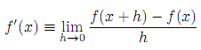 Derivate formula
