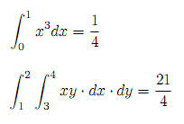 Integral example