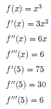 Derivate example