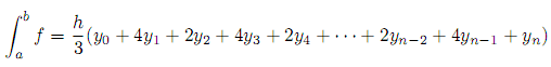 Simpson's rule formula