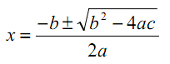 Quadratic equation formula